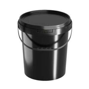 20L-Black bucket with a lid